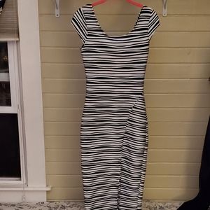 Black and white fitted dress